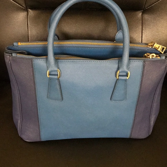 Prada Saffiano Lux purse Bluette+Cobalto - Picture 4 of 8